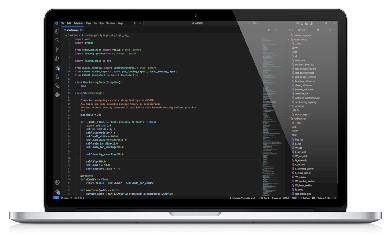 Code on a laptop screen