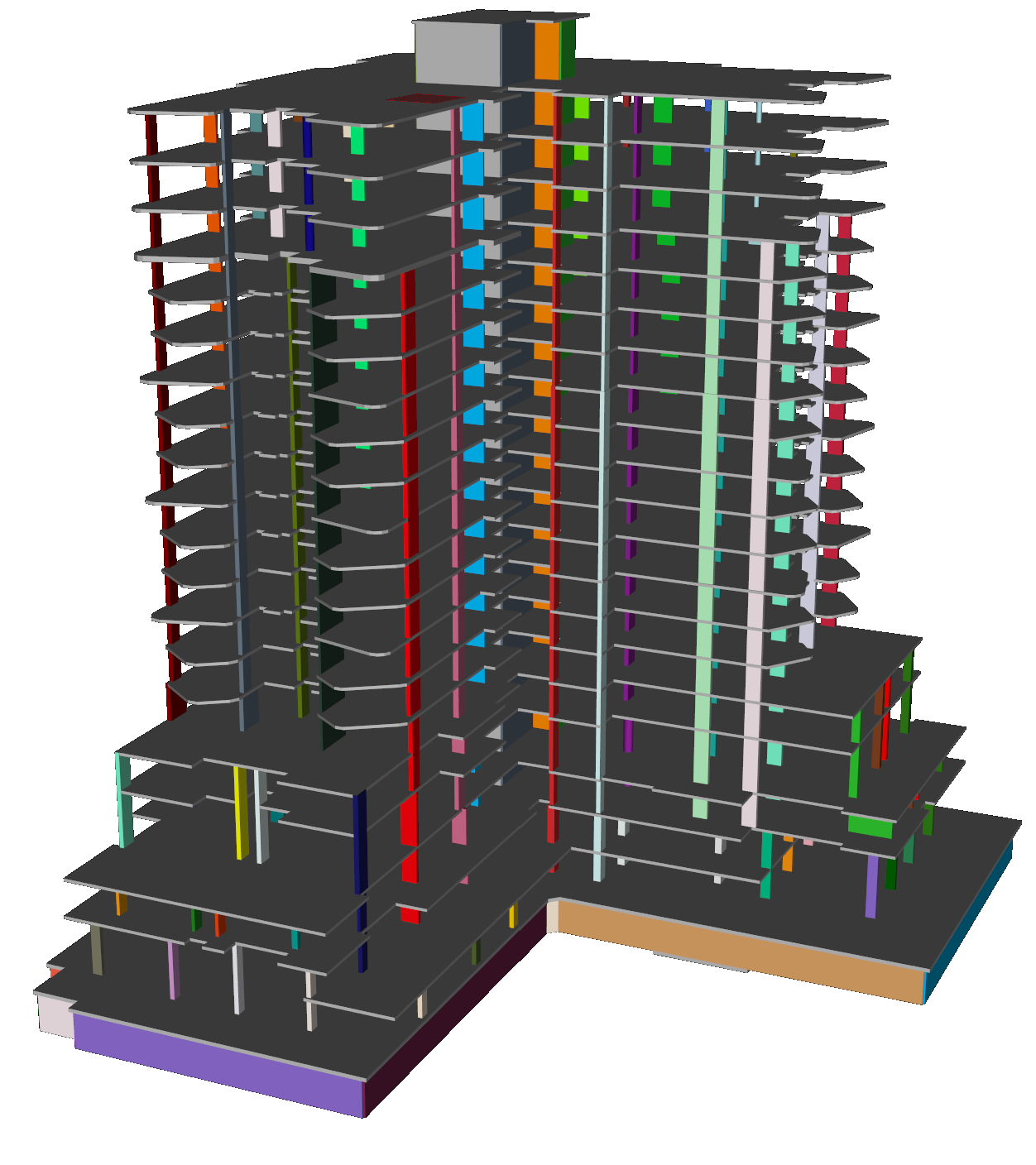 Structural engineering software on a desktop workstation